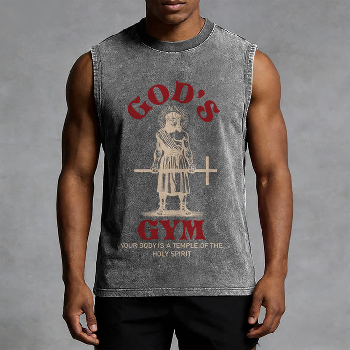 Christianartworkshop Dein Körper ist ein Tempel des Heiligen Geistes Unisex-Tanktop (gewaschen) - image 7