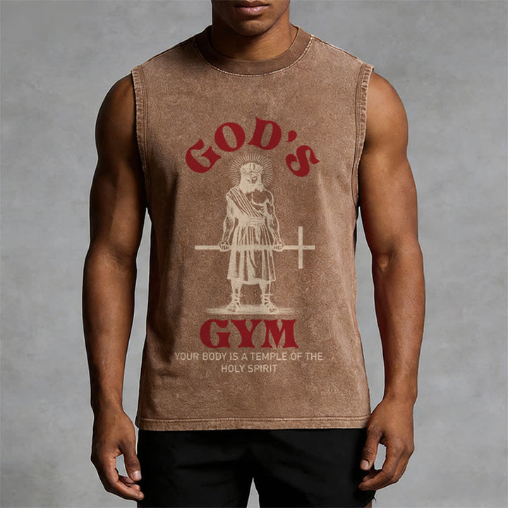 Christianartworkshop Dein Körper ist ein Tempel des Heiligen Geistes Unisex-Tanktop (gewaschen) - image 13