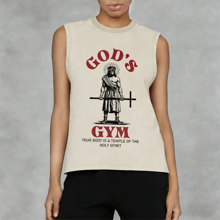 Christianartworkshop Dein Körper ist ein Tempel des Heiligen Geistes Unisex-Tanktop (vorgewaschen) - image 2