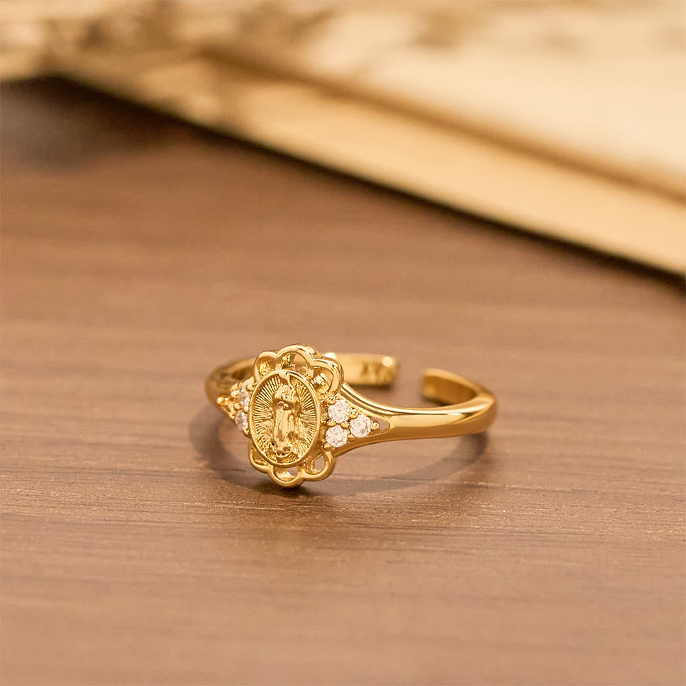 Christianartworkshop Filigraner Maria-Zirkonring: Symbol marianischer Gnade und Zartheit - image 4