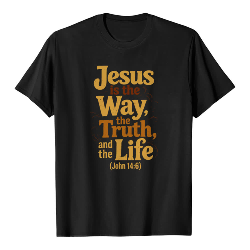 Christianartworkshop Jesus ist der Weg, die Wahrheit, das Leben – Premium-T-Shirt - Schwarz - 2XL - image 8