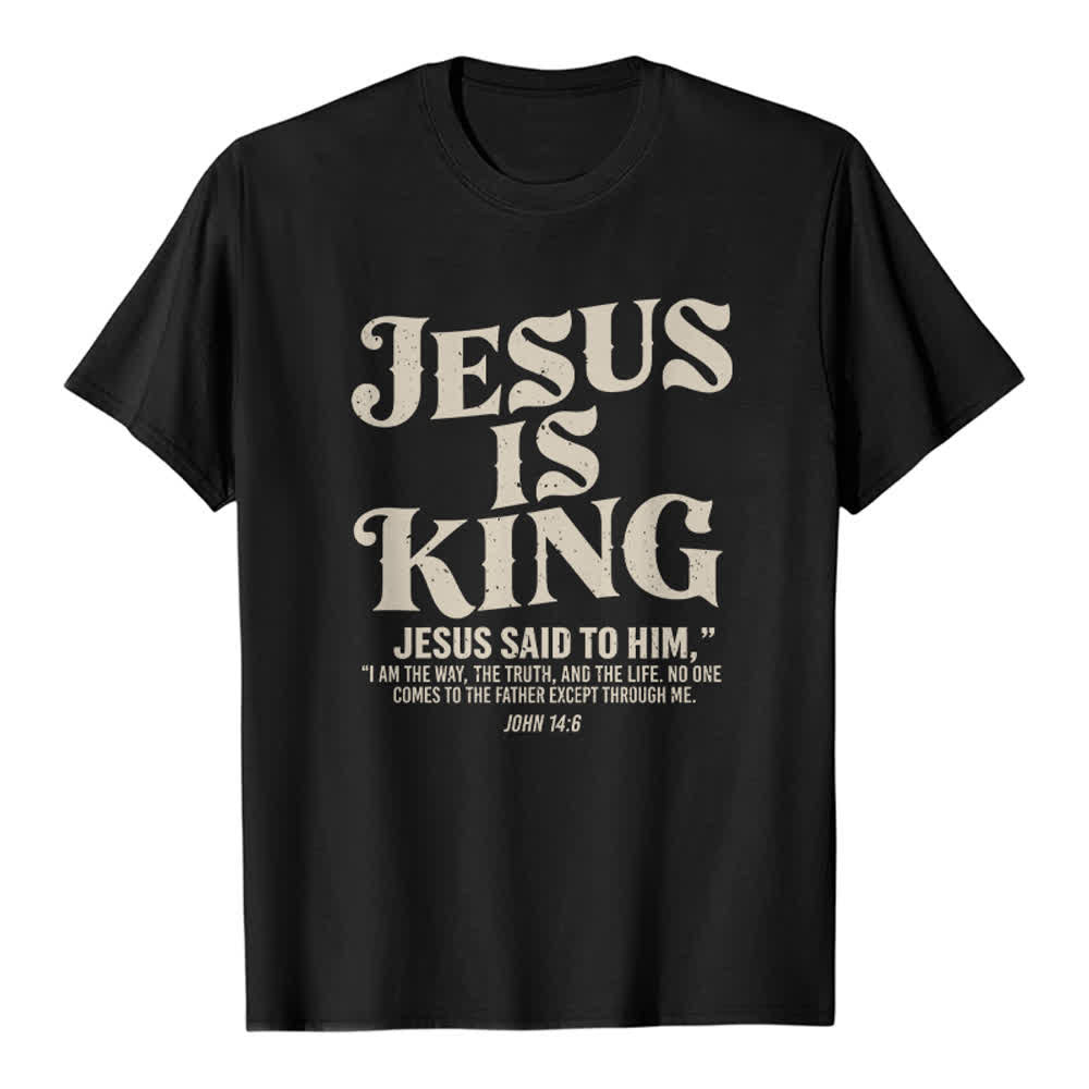 Christianartworkshop Jesus ist König – Johannes 14,6 – Premium-T-Shirt - Schwarz - 2XL - image 8