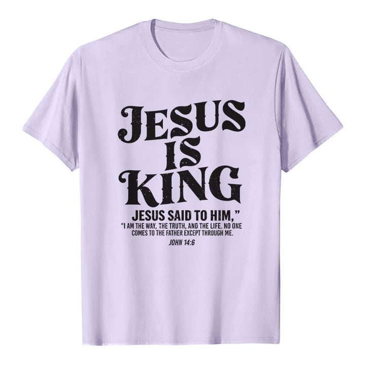 Christianartworkshop Jesus ist König – Johannes 14,6 – Premium-T-Shirt - Lila - 2XL - image 2