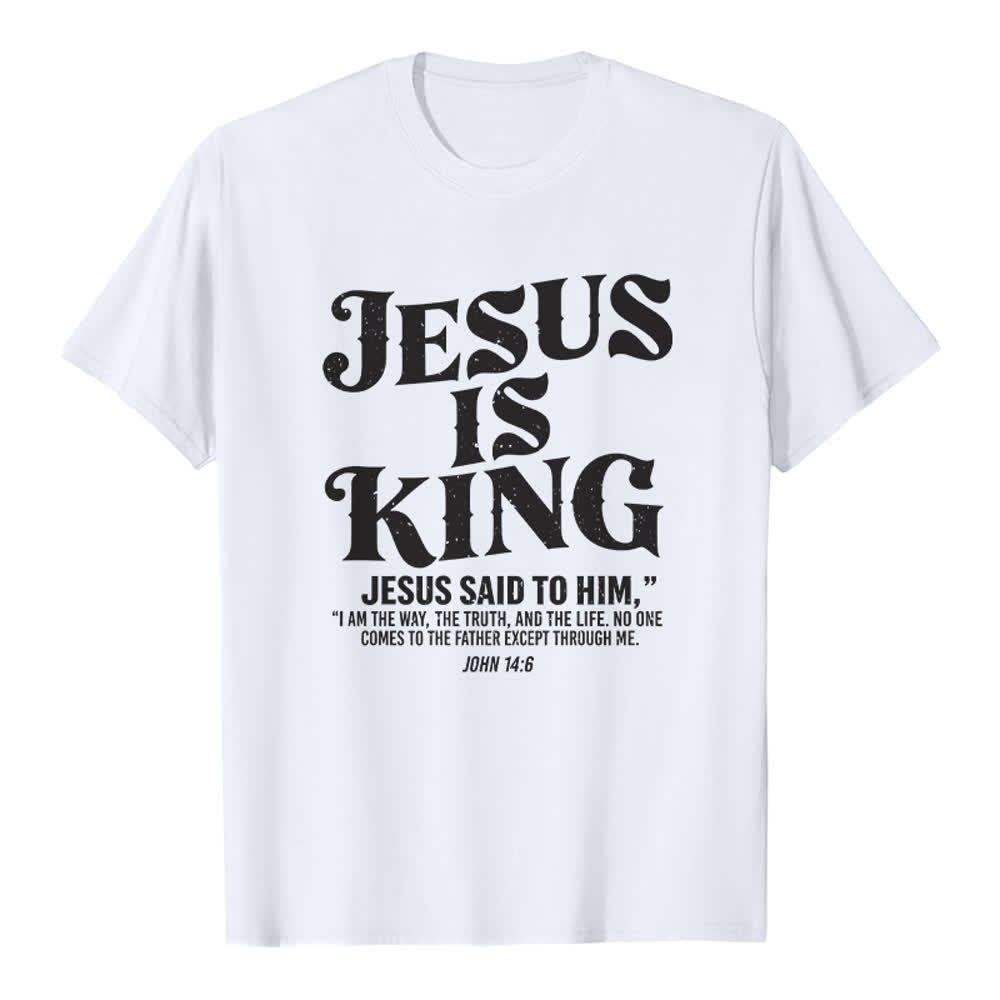 Christianartworkshop Jesus ist König – Johannes 14,6 – Premium-T-Shirt - Weiß - 2XL - image 6