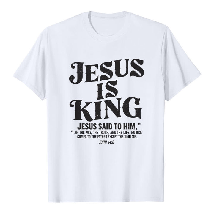 Christianartworkshop Jesus ist König – Johannes 14,6 – Premium-T-Shirt - Weiß - 2XL - image 6
