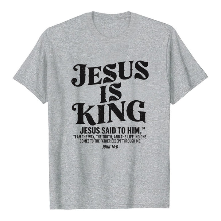 Christianartworkshop Jesus ist König – Johannes 14,6 – Premium-T-Shirt - Grau - 2XL - image 7