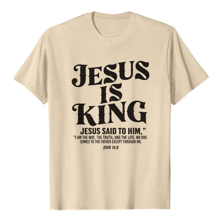Christianartworkshop Jesus ist König – Johannes 14,6 – Premium-T-Shirt - Beige - 2XL - image 5