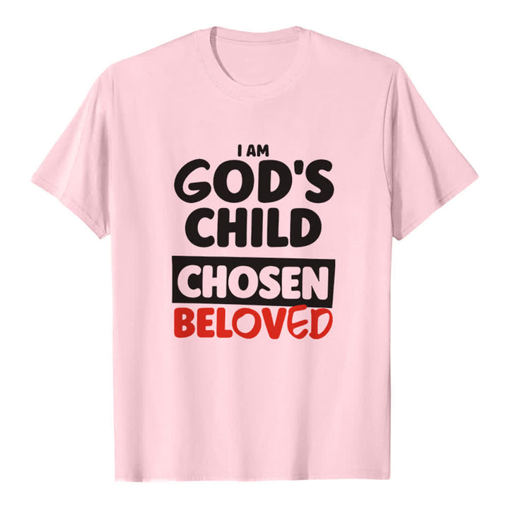 Christianartworkshop Retro-T-Shirt mit auffälliger Typografie und dem Aufdruck „God's Child“ (Premium). - Rosa - 2XL - image 1