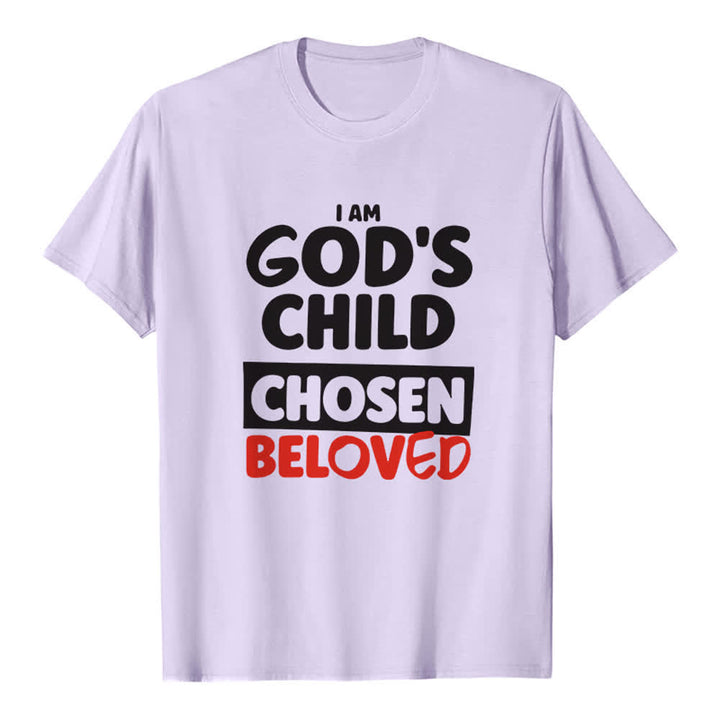 Christianartworkshop Retro-T-Shirt mit auffälliger Typografie und dem Aufdruck „God's Child“ (Premium). - Lila - 2XL - image 2