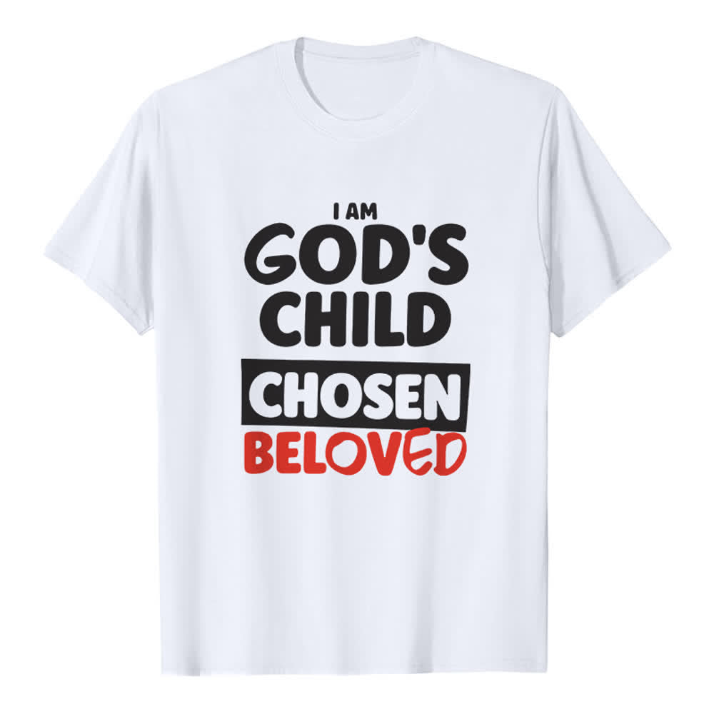 Christianartworkshop Retro-T-Shirt mit auffälliger Typografie und dem Aufdruck „God's Child“ (Premium). - Weiß - 2XL - image 7
