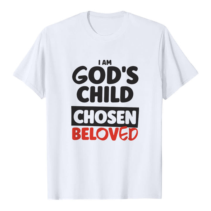 Christianartworkshop Retro-T-Shirt mit auffälliger Typografie und dem Aufdruck „God's Child“ (Premium). - Weiß - 2XL - image 7