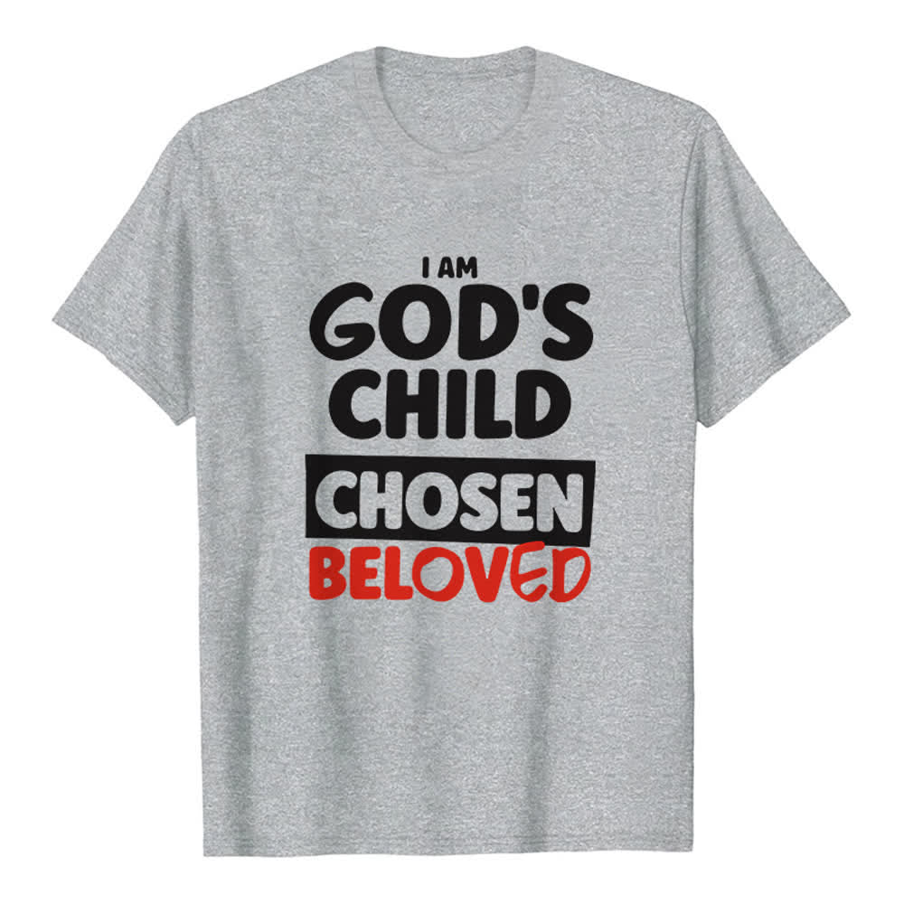 Christianartworkshop Retro-T-Shirt mit auffälliger Typografie und dem Aufdruck „God's Child“ (Premium). - Grau - 2XL - image 0