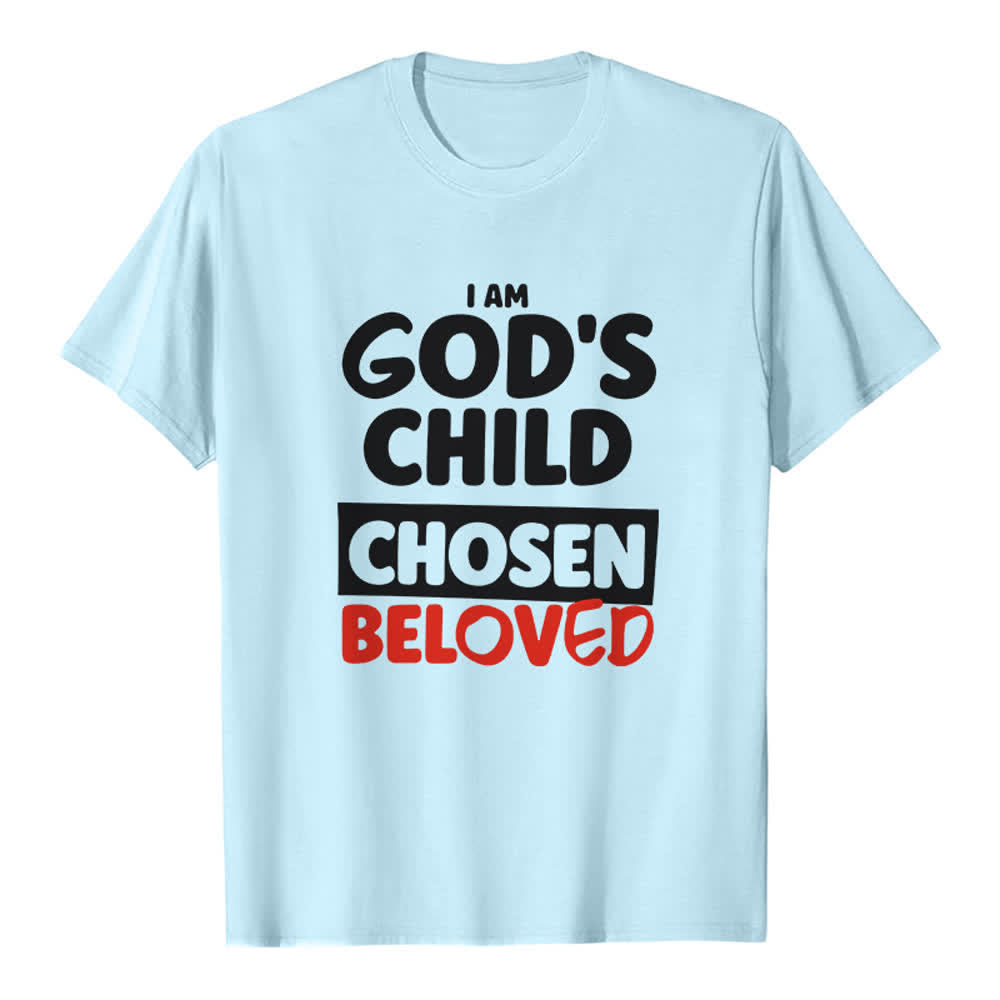 Christianartworkshop Retro-T-Shirt mit auffälliger Typografie und dem Aufdruck „God's Child“ (Premium). - Blau - 2XL - image 5