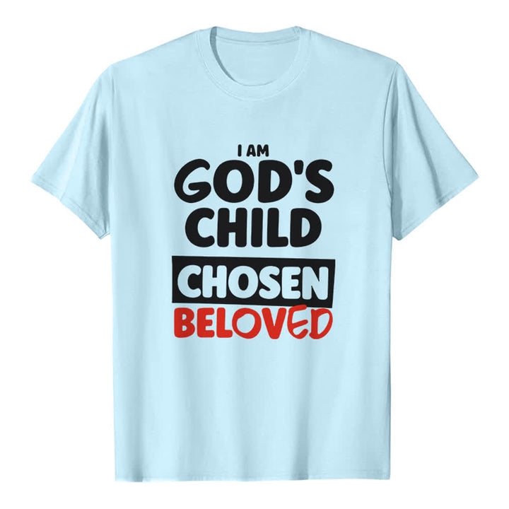 Christianartworkshop Retro-T-Shirt mit auffälliger Typografie und dem Aufdruck „God's Child“ (Premium). - Blau - 2XL - image 5