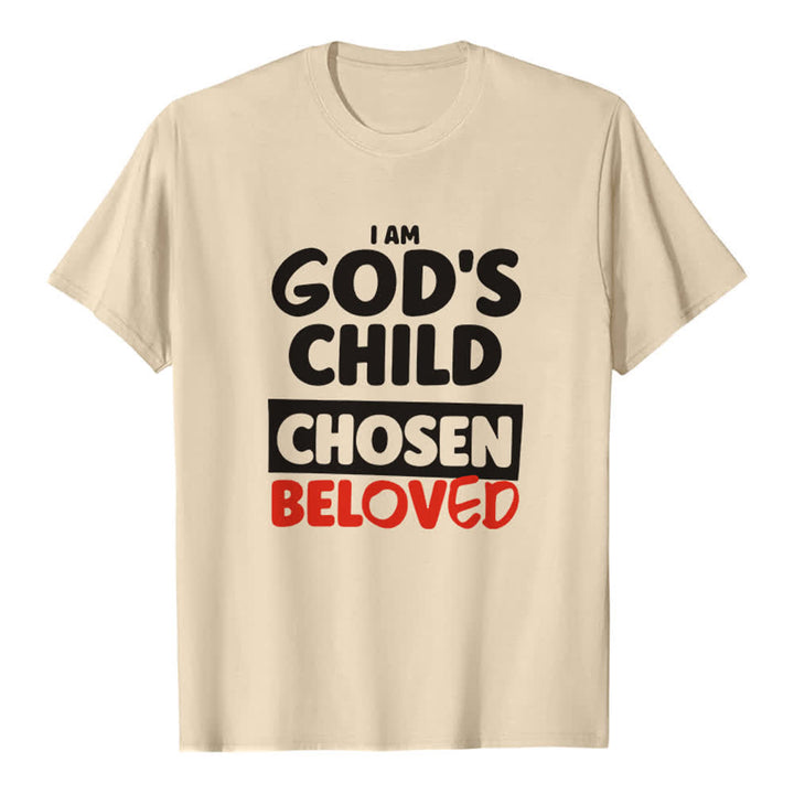 Christianartworkshop Retro-T-Shirt mit auffälliger Typografie und dem Aufdruck „God's Child“ (Premium). - Beige - 2XL - image 6