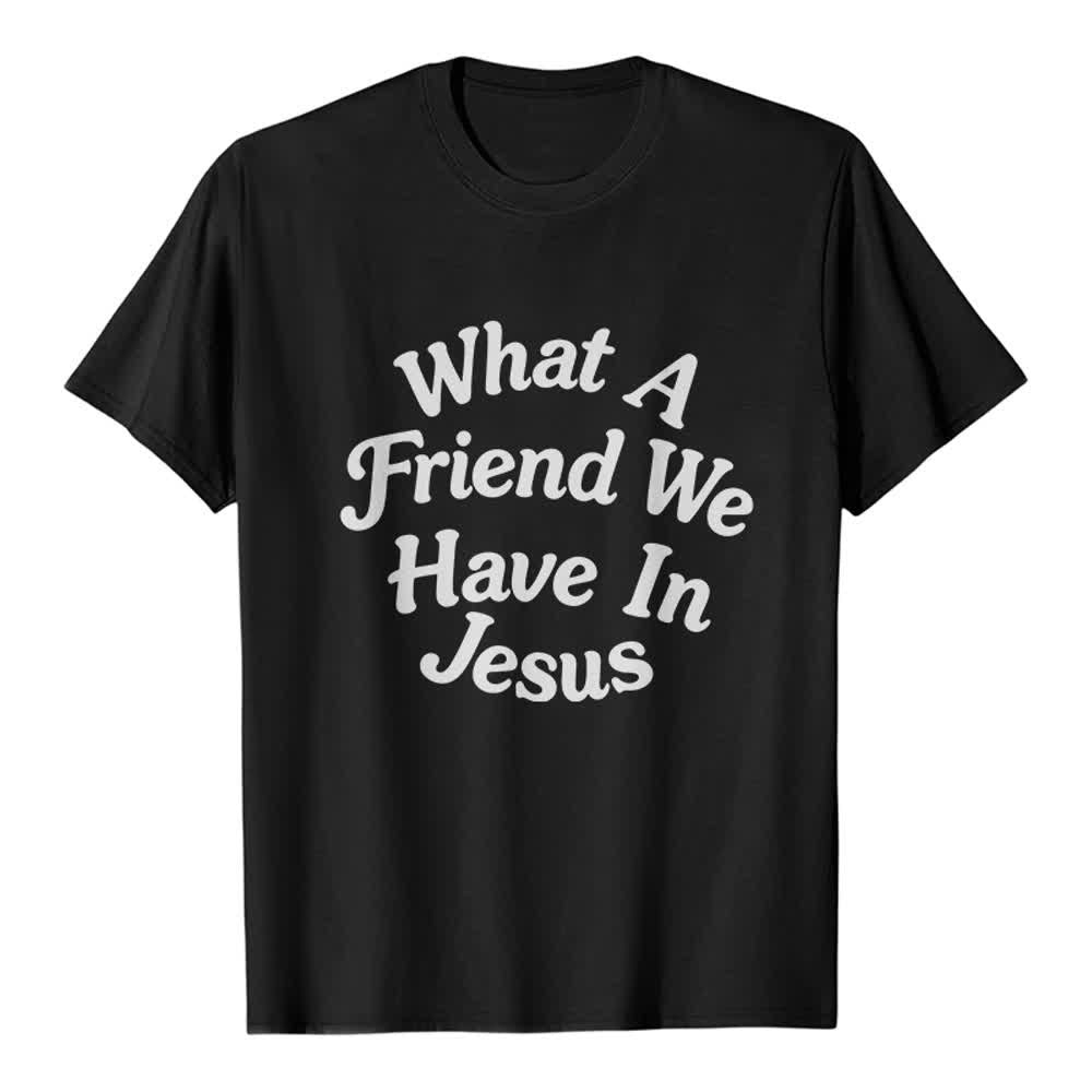 Christianartworkshop Was für ein Freund wir in Jesus haben – Premium-T-Shirt - Schwarz - 2XL - image 8