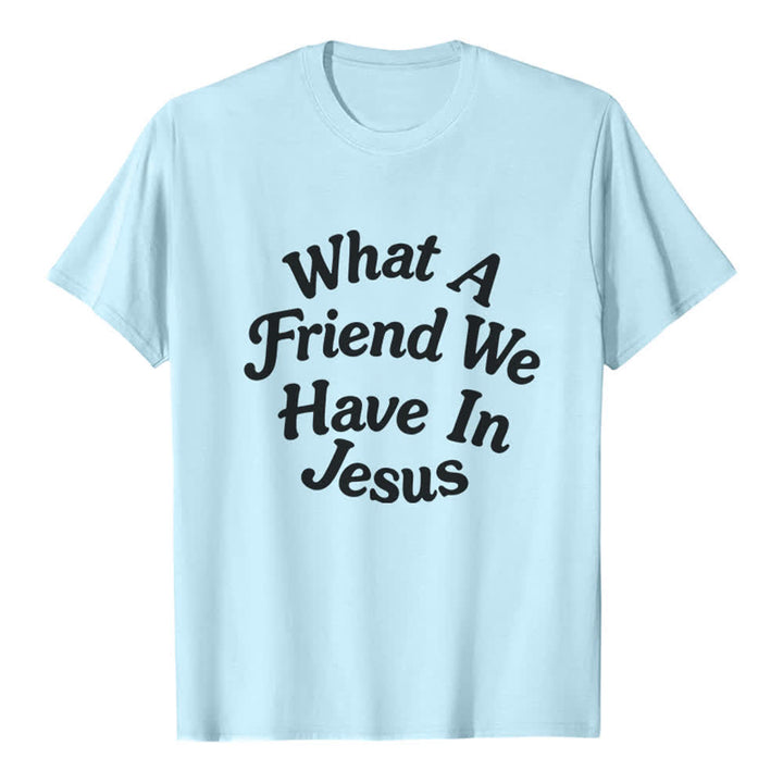 Christianartworkshop Was für ein Freund wir in Jesus haben – Premium-T-Shirt - Blau - 2XL - image 4