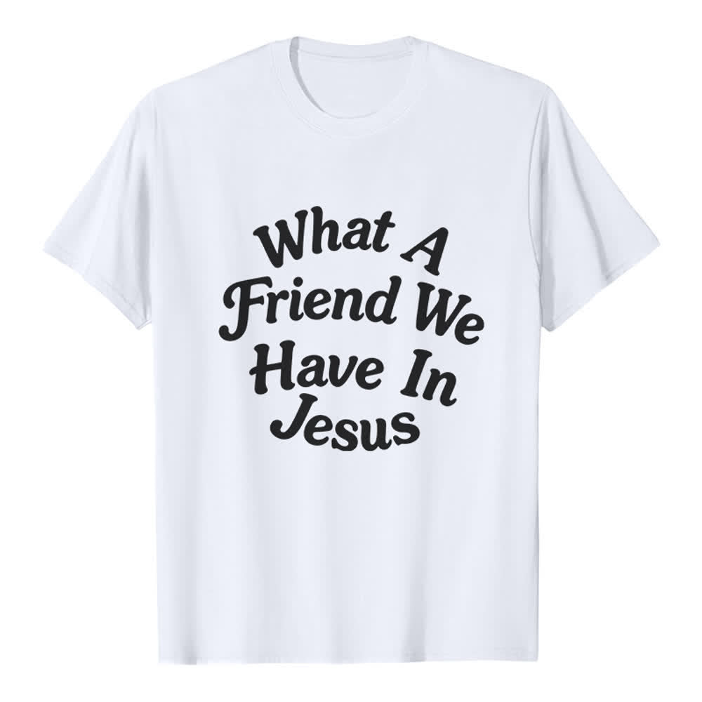 Christianartworkshop Was für ein Freund wir in Jesus haben – Premium-T-Shirt - Weiß - 2XL - image 6