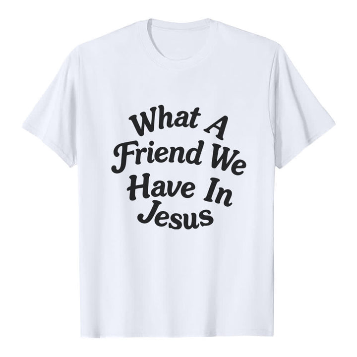 Christianartworkshop Was für ein Freund wir in Jesus haben – Premium-T-Shirt - Weiß - 2XL - image 6