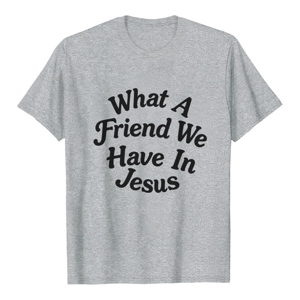 Christianartworkshop Was für ein Freund wir in Jesus haben – Premium-T-Shirt - Grau - 2XL - image 7
