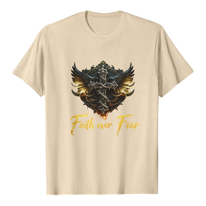 Christianartworkshop Flügel des Glaubens – Glaube statt Angst – Premium-T-Shirt - Beige - 2XL - image 6