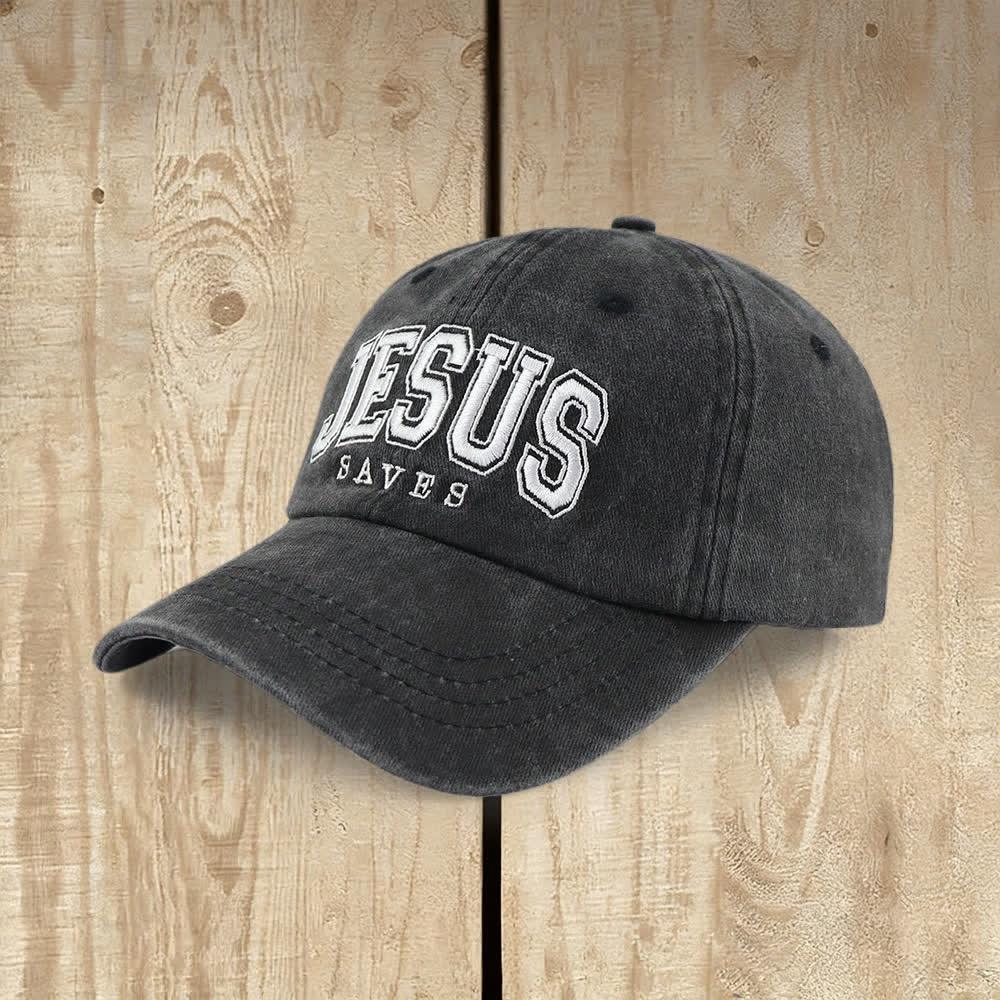 Christianartworkshop Retro Varsity Jesus Saves Baseballkappe - image 1