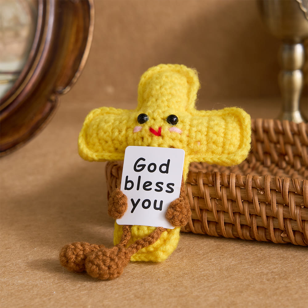 Christianartworkshop Gehäkeltes Set „Jesus, Engel und Kreuz“ (Q-Version): Symbol göttlicher Freude und Gnade - Kreuzen - image 1