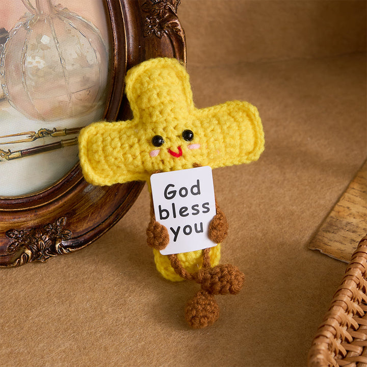 Christianartworkshop Gehäkeltes Set „Jesus, Engel und Kreuz“ (Q-Version): Symbol göttlicher Freude und Gnade - image 3