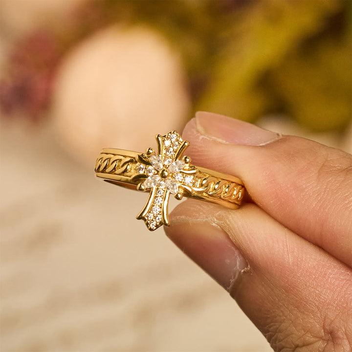 Christianartworkshop Zirkonkreuz-Emaille-Fleur-de-Lis-Ringset: Symbol göttlicher Reinheit und Erlösung - image 10