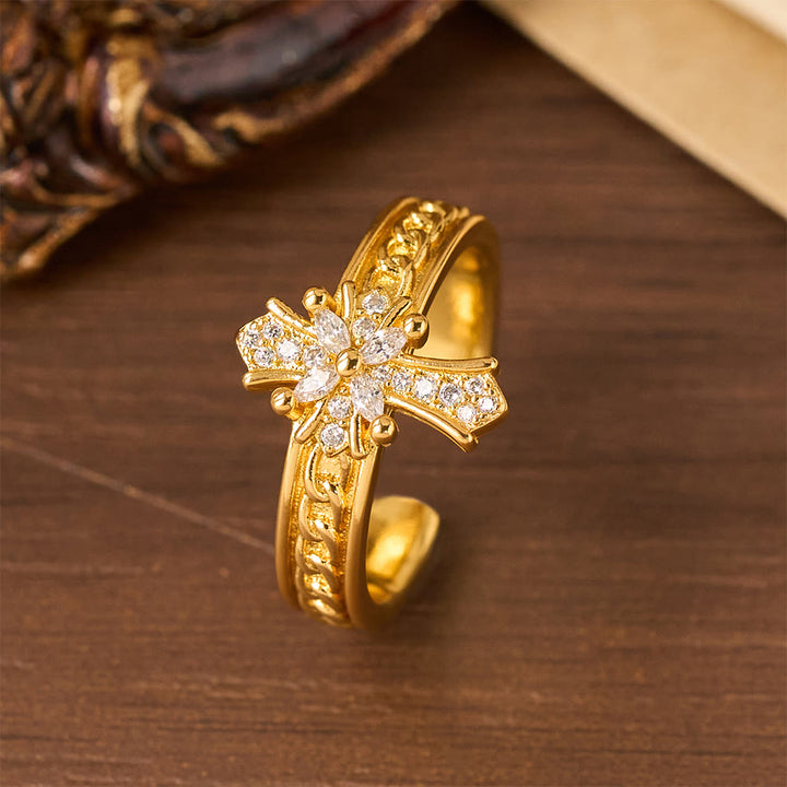 Christianartworkshop Zirkonkreuz-Emaille-Fleur-de-Lis-Ringset: Symbol göttlicher Reinheit und Erlösung - image 8