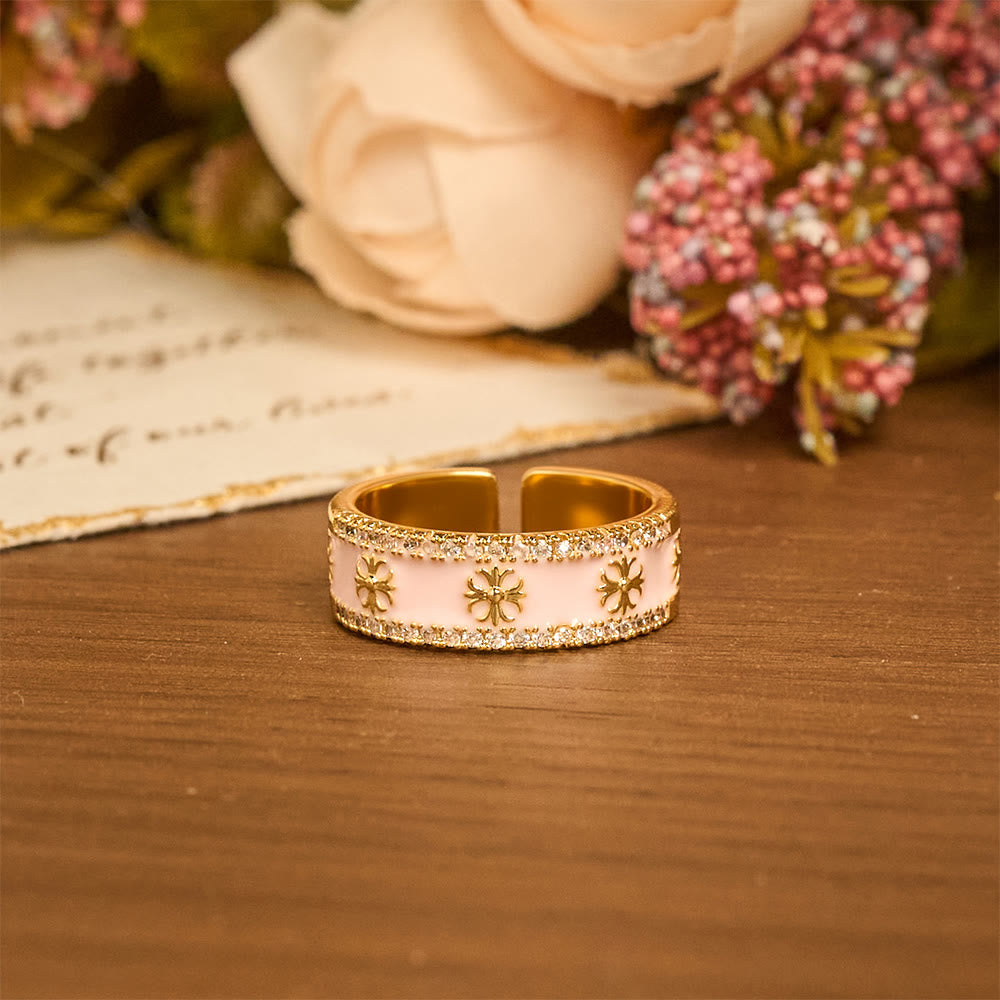 Christianartworkshop Zirkonkreuz-Emaille-Fleur-de-Lis-Ringset: Symbol göttlicher Reinheit und Erlösung - image 12