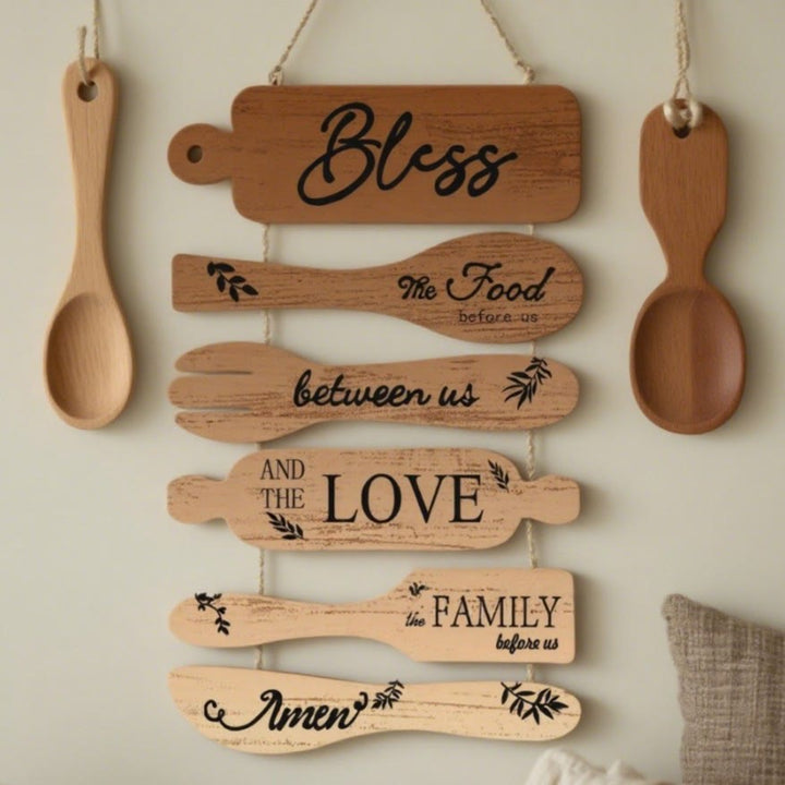 Christianartworkshop Rustikale Wandbilder aus Holz mit Segenssprüchen in vier Stilen: Ein Symbol für familiären Glauben und Gemeinschaft - D - image 8
