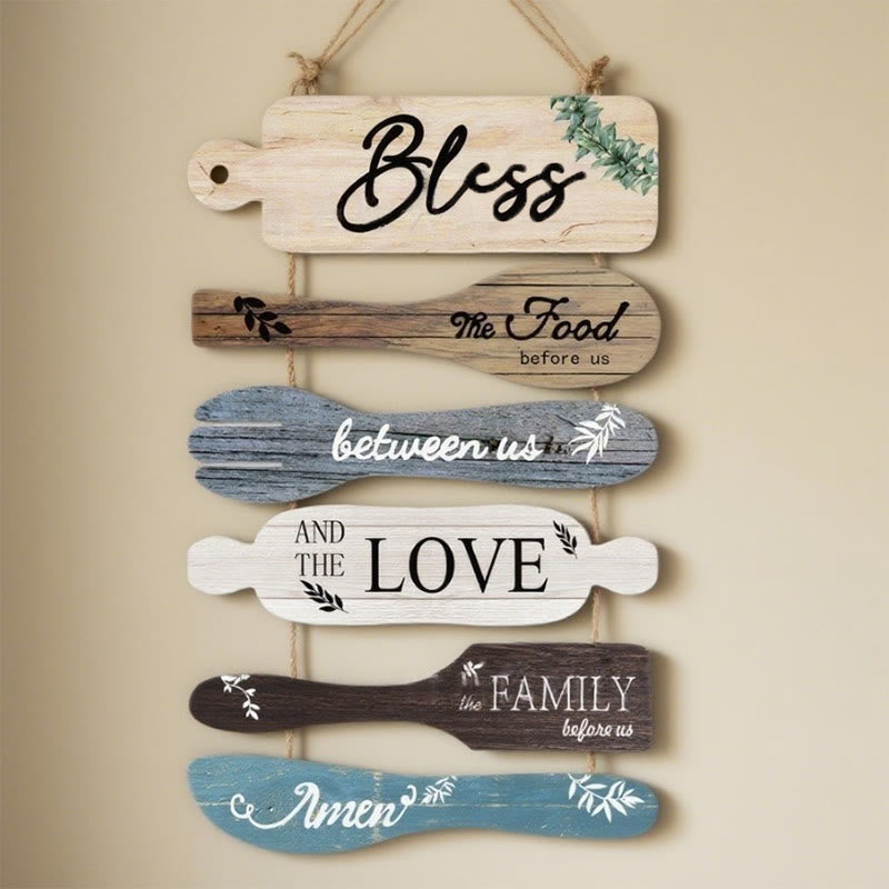 Christianartworkshop Rustikale Wandbilder aus Holz mit Segenssprüchen in vier Stilen: Ein Symbol für familiären Glauben und Gemeinschaft - C - image 5