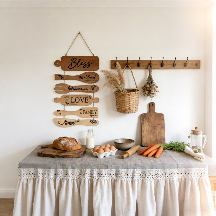 Christianartworkshop Rustikale Wandbilder aus Holz mit Segenssprüchen in vier Stilen: Ein Symbol für familiären Glauben und Gemeinschaft - image 10