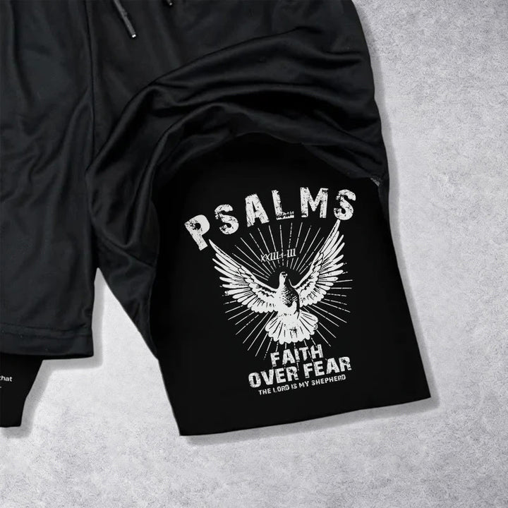 Christianartworkshop Psalm 23:1 Glaube statt Furcht Eagle Performance Shorts - image 13