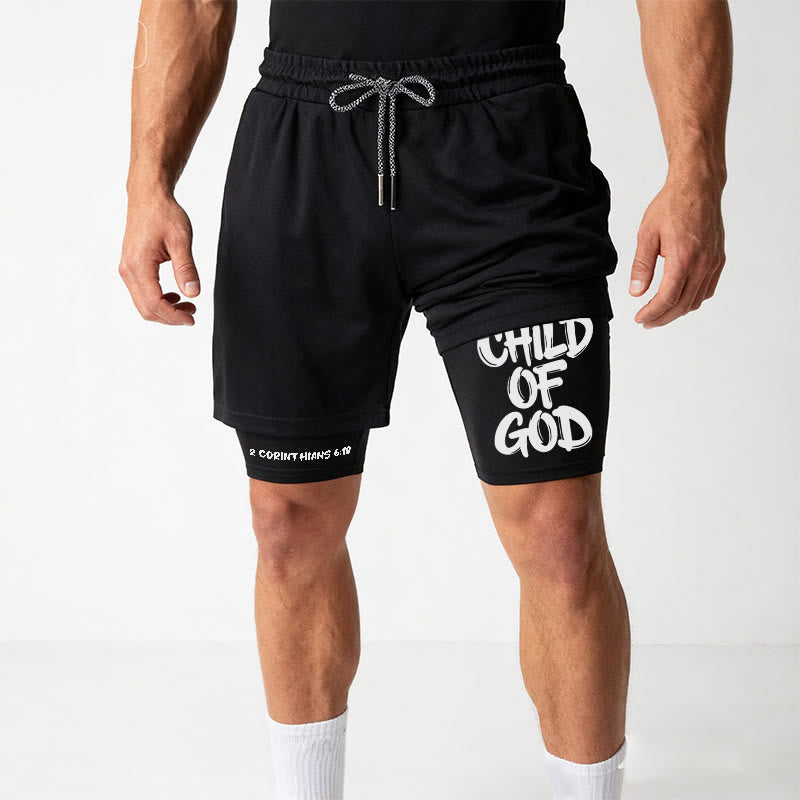 Christianartworkshop 2 Korinther 6,18 Kind Gottes Performance Shorts - image 1
