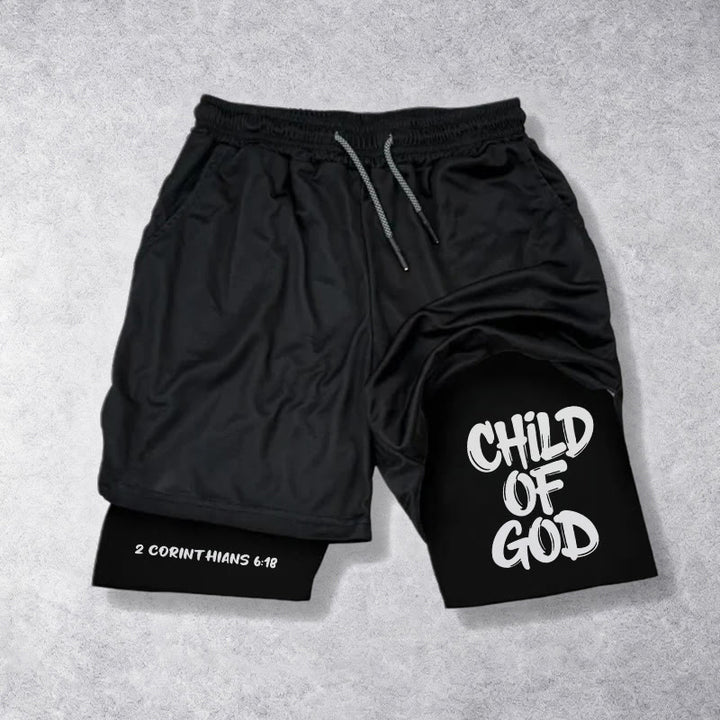Christianartworkshop 2 Korinther 6,18 Kind Gottes Performance Shorts - image 3