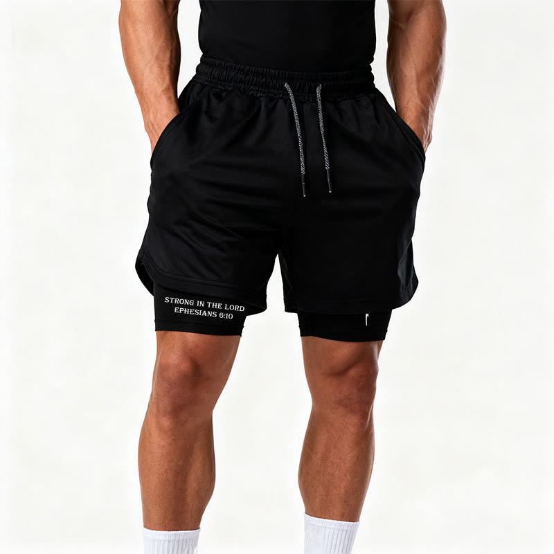 Christianartworkshop Epheser 6,10 Stark im Herrn Langhantel Cross Performance Shorts - image 11