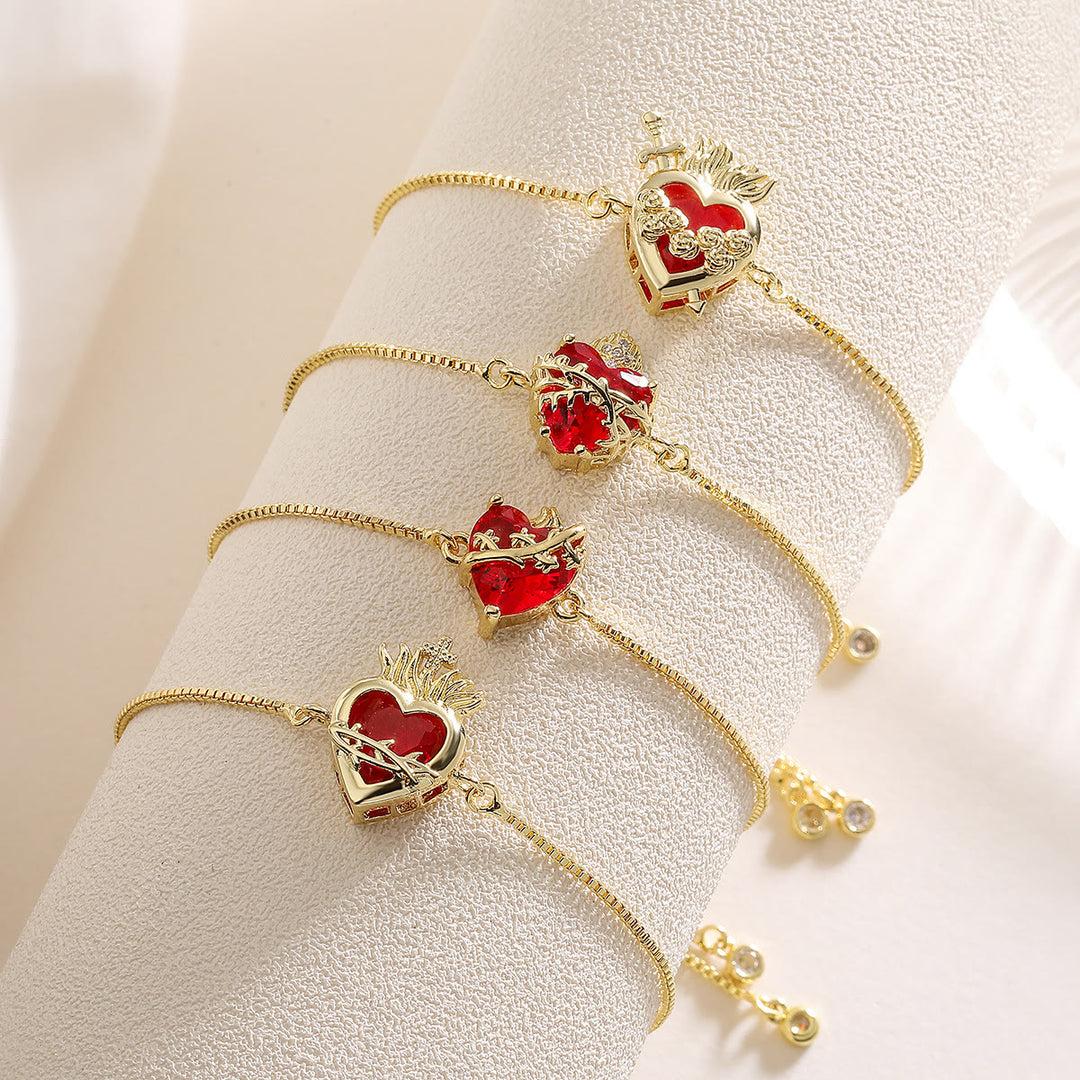 Christianartworkshop Elegantes Armband zur Verehrung des Heiligen Herzens: Verkörperung der Liebe Christi und seiner spirituellen Stärke - image 0