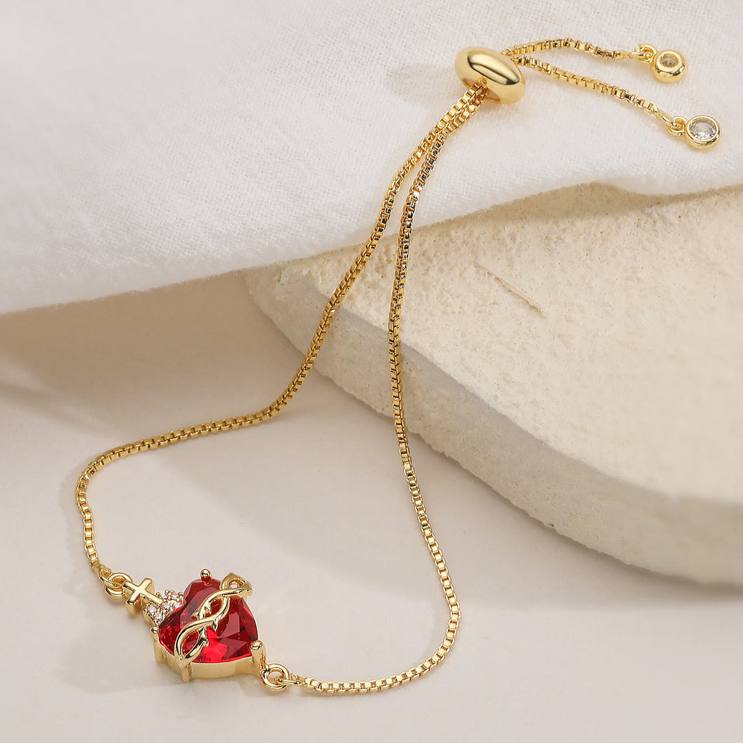 Christianartworkshop Elegantes Armband zur Verehrung des Heiligen Herzens: Verkörperung der Liebe Christi und seiner spirituellen Stärke - E - image 5