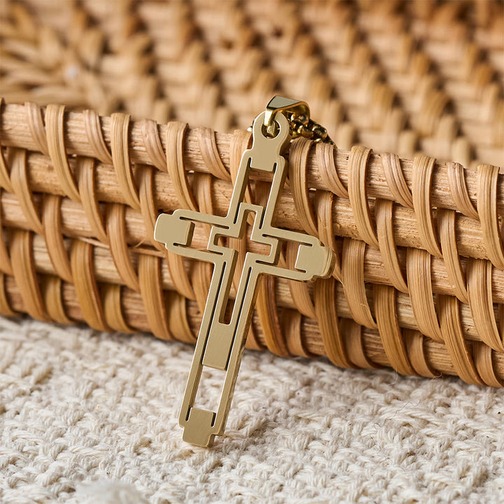 Christianartworkshop Geometrische Hohlkreuz-Statement-Halskette: Symbol der Hingabe und spirituellen Führung - image 6