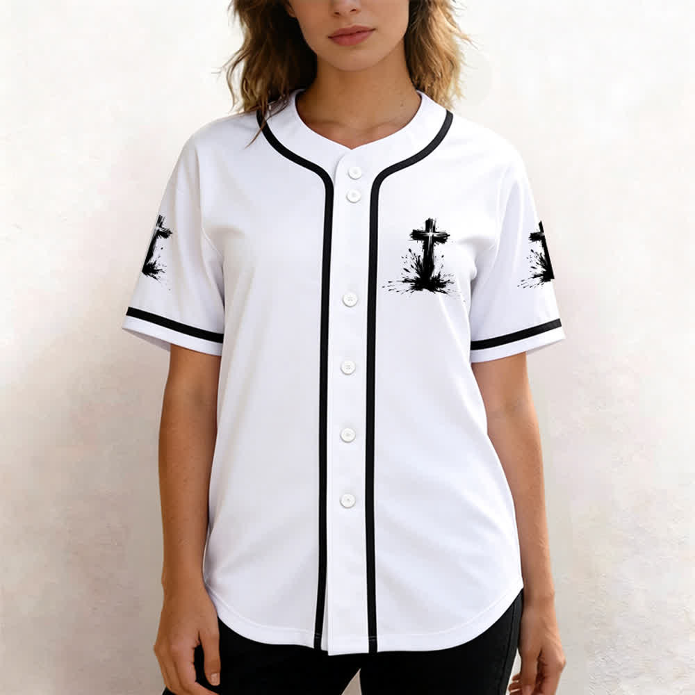 Christianartworkshop Nicht alle Superhelden tragen Umhänge Ein Kreuz Unisex Baseballtrikot - image 4