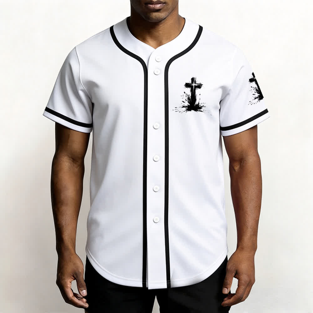 Christianartworkshop Nicht alle Superhelden tragen Umhänge Ein Kreuz Unisex Baseballtrikot - image 2