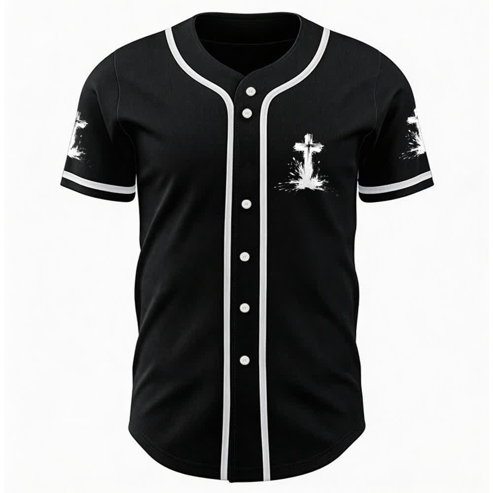 Christianartworkshop Nicht alle Superhelden tragen Umhänge Ein Kreuz Unisex Baseballtrikot - image 9