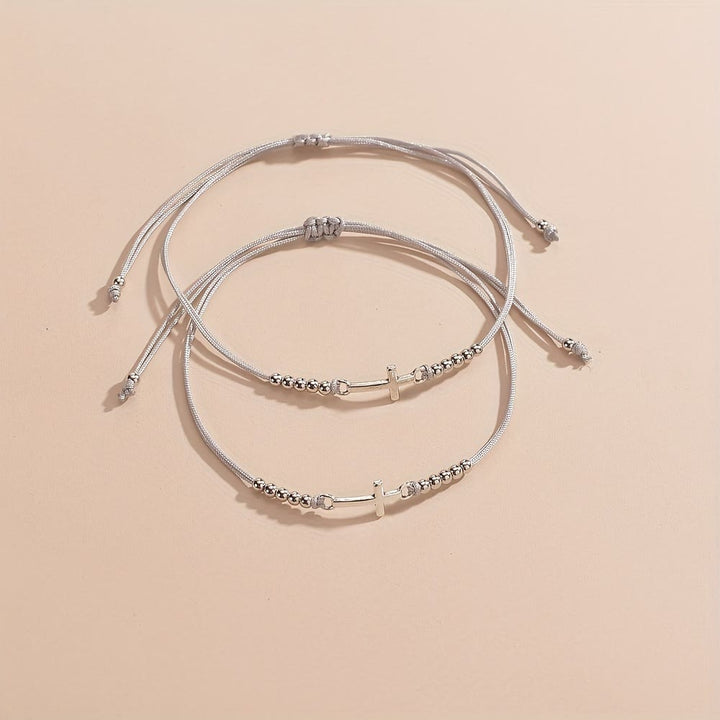 Christianartworkshop Aufwendig gearbeitetes Perlenarmband mit Kreuzmuster: Gewebt aus Glaube, Anmut und unerschütterlicher Liebe - image 1