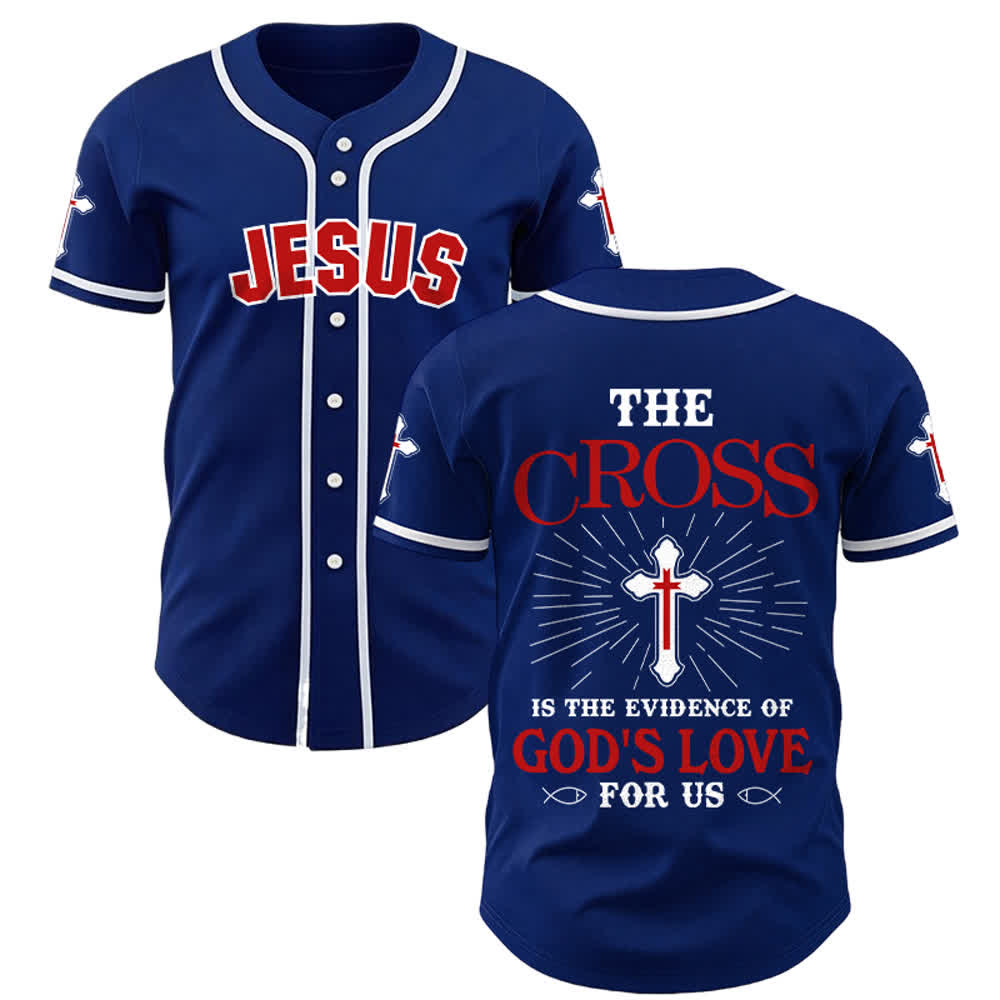 Christianartworkshop Das Kreuz ist der Beweis für Gottes Liebe Unisex-Baseballtrikot - Marineblau - 5XL - image 22