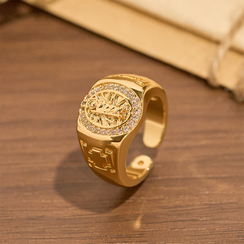 Christianartworkshop – Verzierter St.-Judas-Ring: Symbol der Erlösung und des spirituellen Schutzes - St.Jude (Geeignet für US-Größen 6-9) - image 0