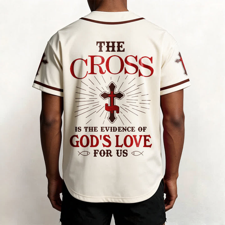 Christianartworkshop Das Kreuz ist der Beweis für Gottes Liebe Unisex-Baseballtrikot - image 1