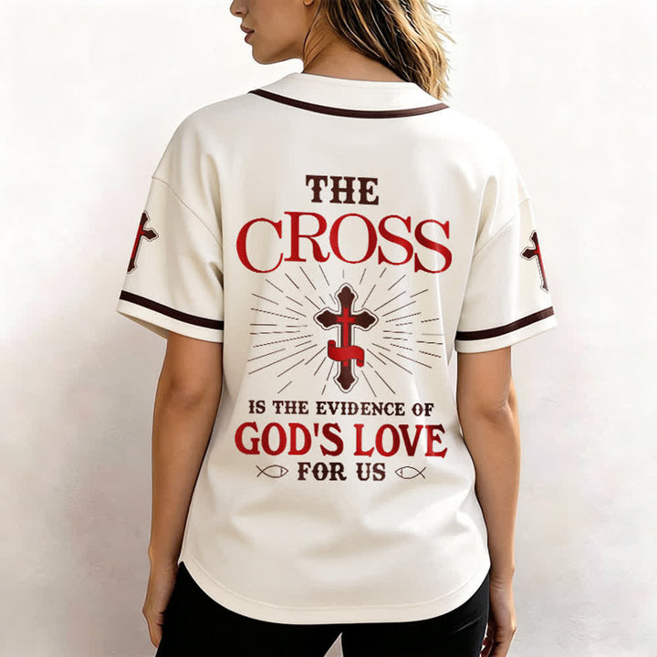 Christianartworkshop Das Kreuz ist der Beweis für Gottes Liebe Unisex-Baseballtrikot - image 3