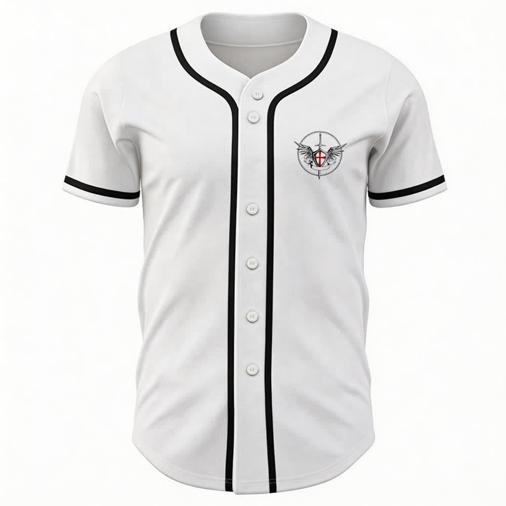 Christianartworkshop St. Michael Archangel Defend Us Unisex Baseballtrikot - image 6